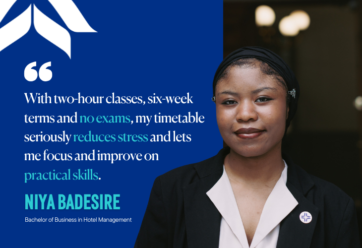 THSA uni timetable as told by Bachelor student Niya